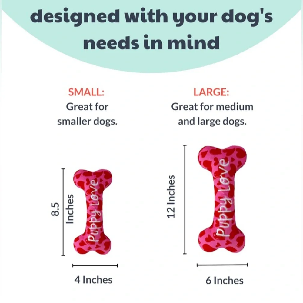 Puppy Love Pink and Red Dog Toy